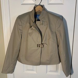 Doncaster Sport cropped Blazer with leather buckles size 4